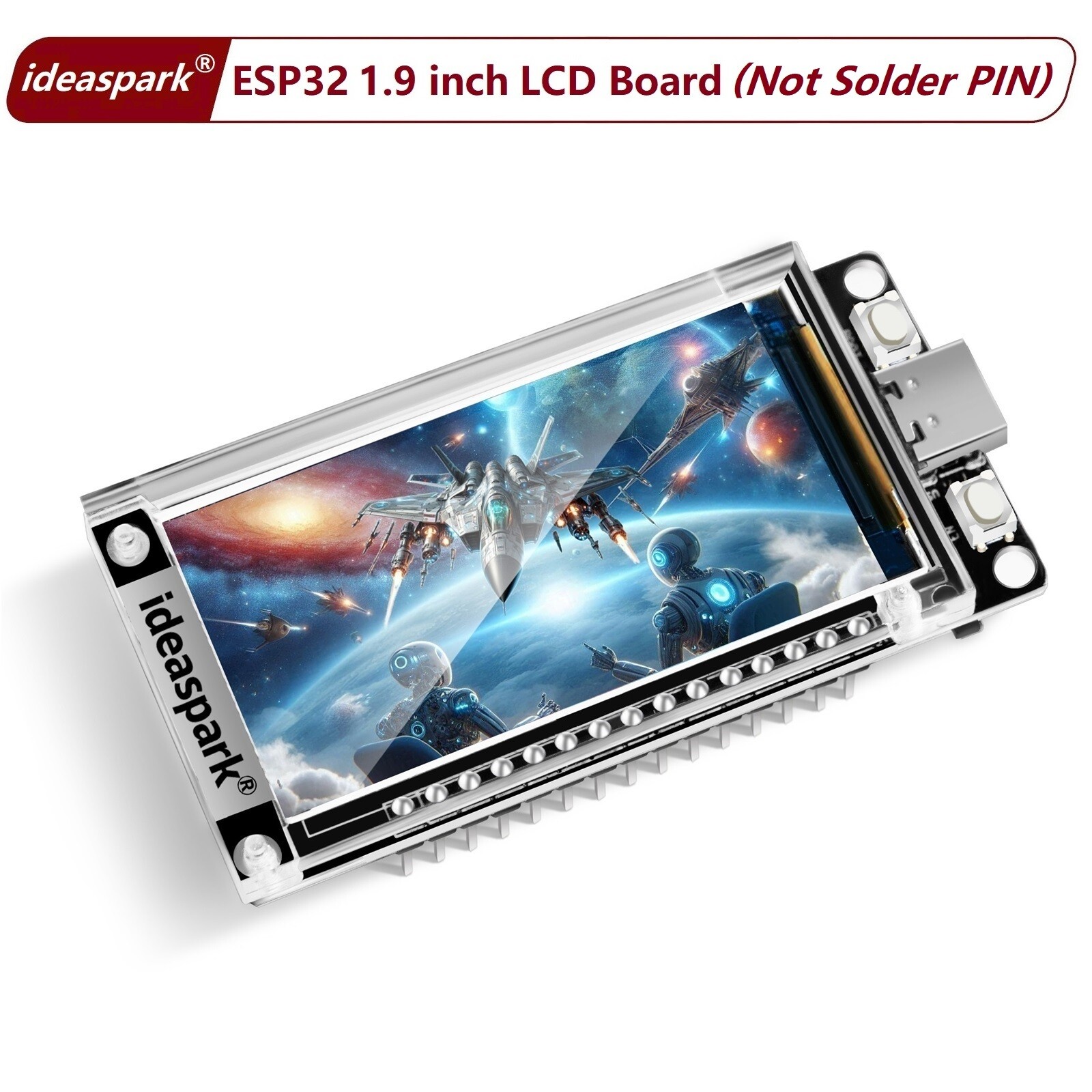 ideaspark® ESP32 Development Board 16MB 1.9 in 170×320 LCD Display,CH340,WiFi+BL