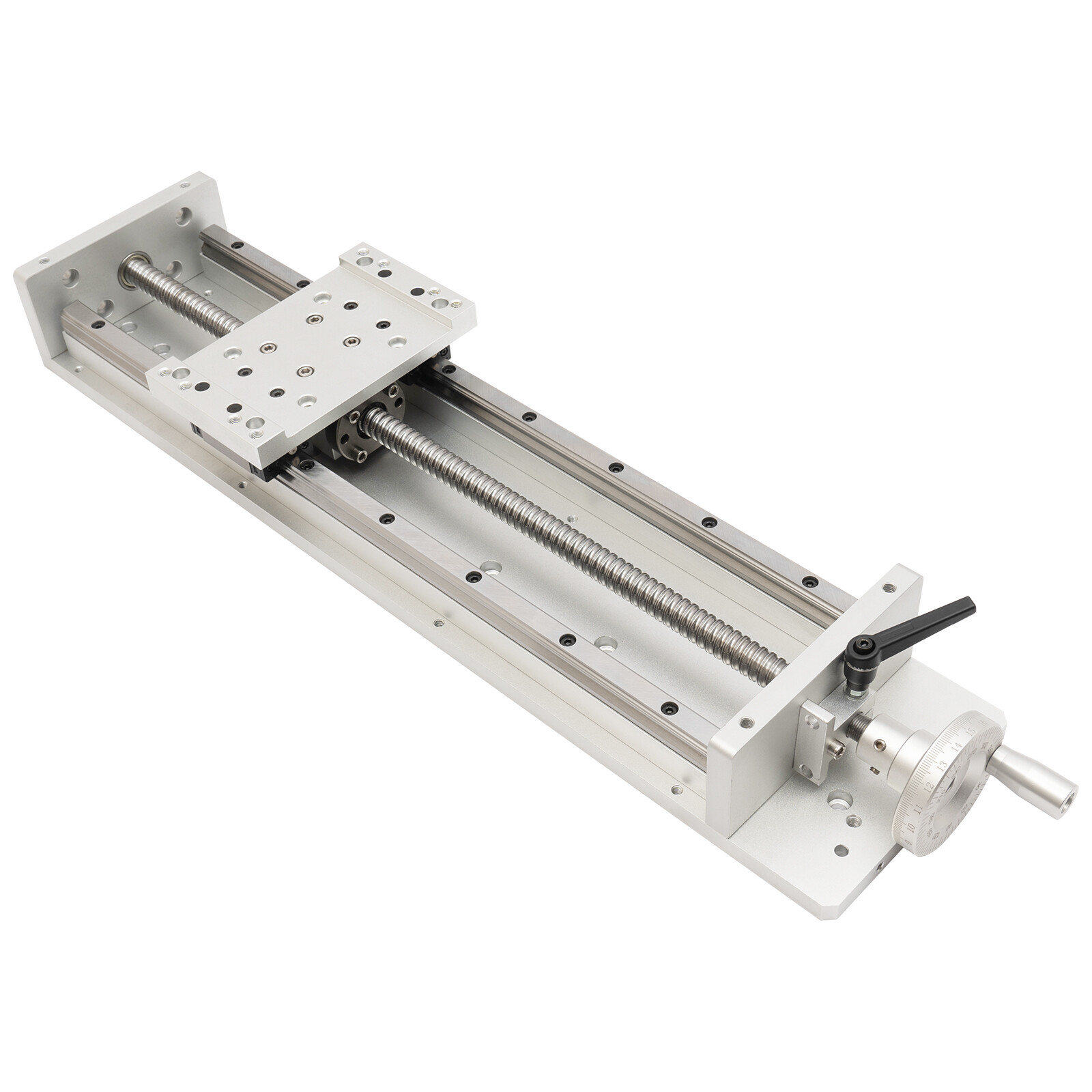 Manual Sliding Table SFU1605 Ballscrew Linear Stage Actuator Stroke:400mm+ Lock