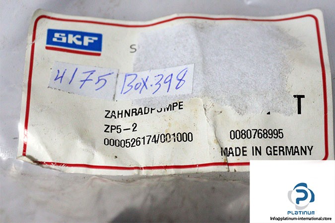 SKF ZP5-2 CIRCLE GEAR PUMP_0000526174/001000_20 up to 1000 mm²/s_0,5 l/min_14 mm