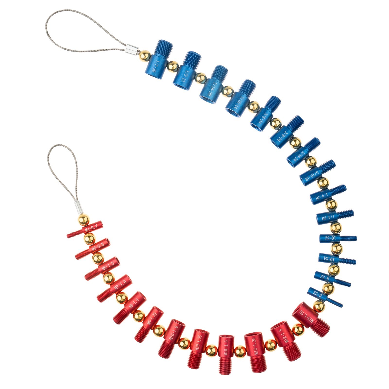 Nut and Bolt Thread Checker Inch & Metric Thread Gauge Nut and Bolt Size Gauge N