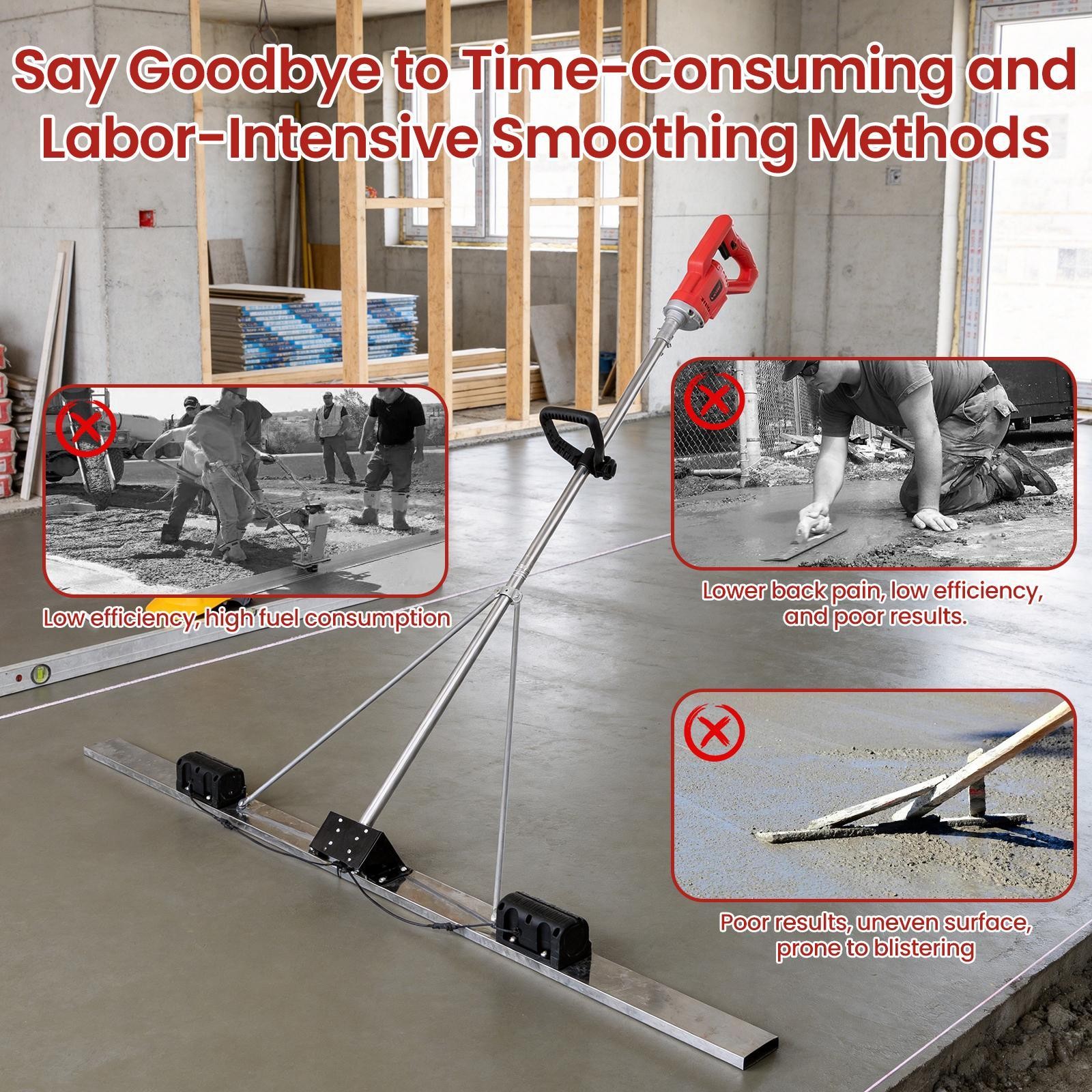 Vibrating Concrete Finishing Tool Screed Concrete Finish Float Stainless Steel
