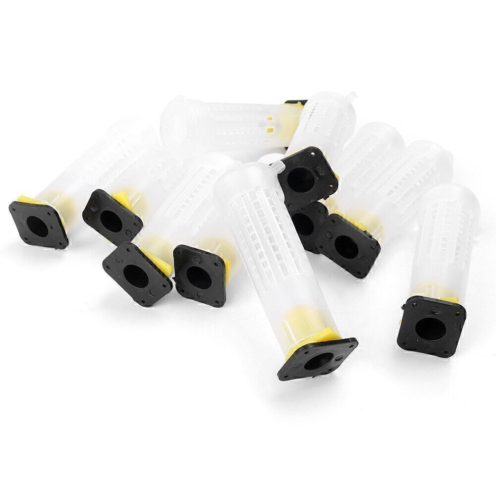 10Pcs Beekeeping Rearing Cup Kit Queen Bee Cages Beekeeper Equipment Tools