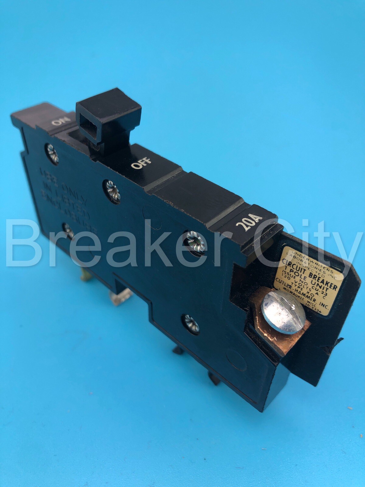 Square D 20 Amp 1 Pole Type XO Circuit Breaker 120 Volt Cutler Hammer Thin XO120