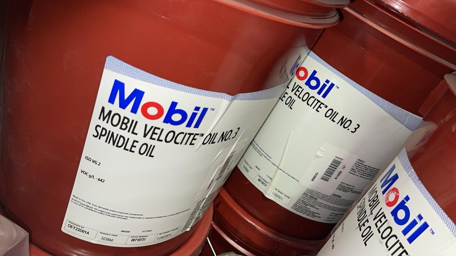 Mobil Velocite No. 3, Spindle Oil, (5 Gal. Pail) 103866 ***SALE***