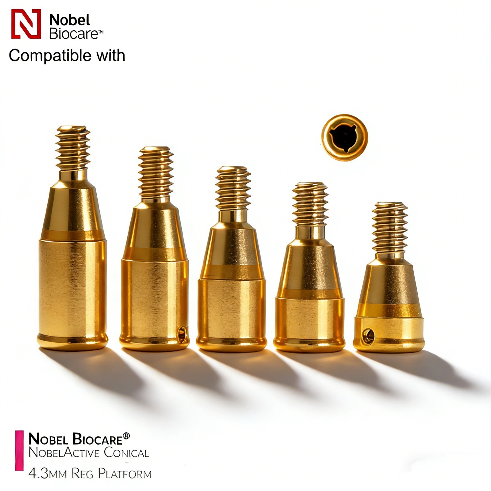 Titanium ZEST Locator abutment Internal Conical Connection for NobelActive NP/RP