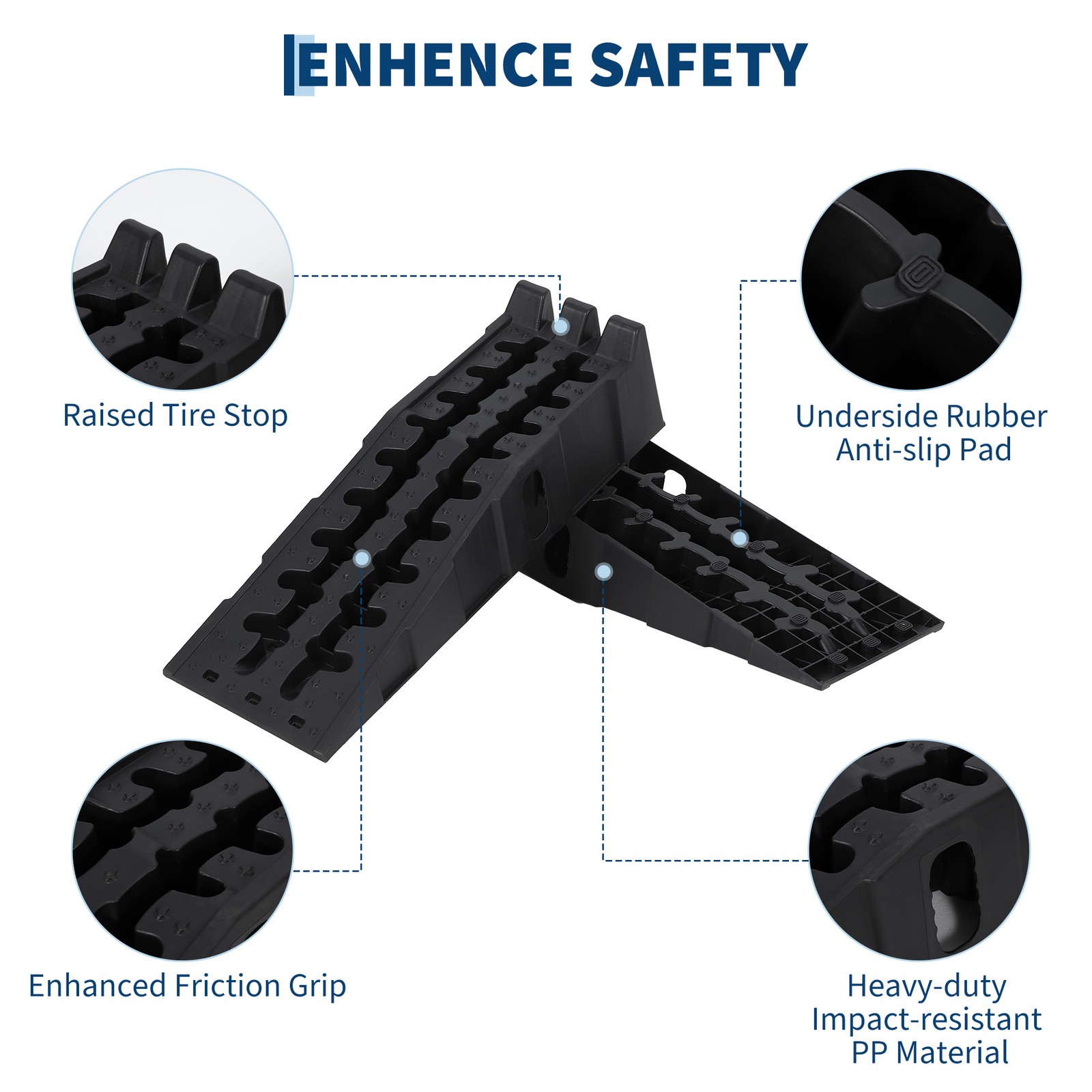 Tech 2 Pack Heavy Duty Car Ramps for Oil Changes 15 Ton (30,000 LB) Capacity