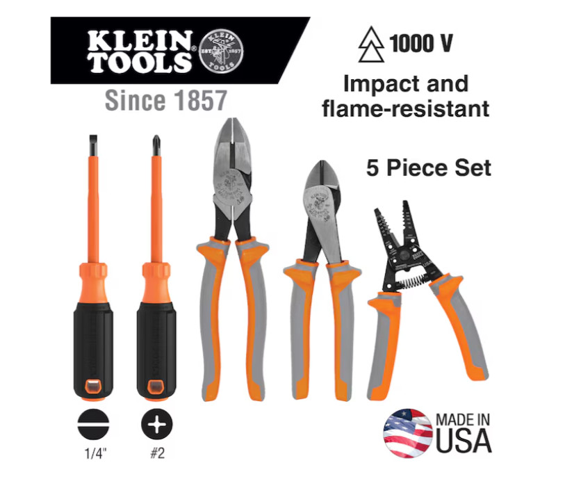 Klein Tools 1000V Insulated Tool Set, 5-Piece