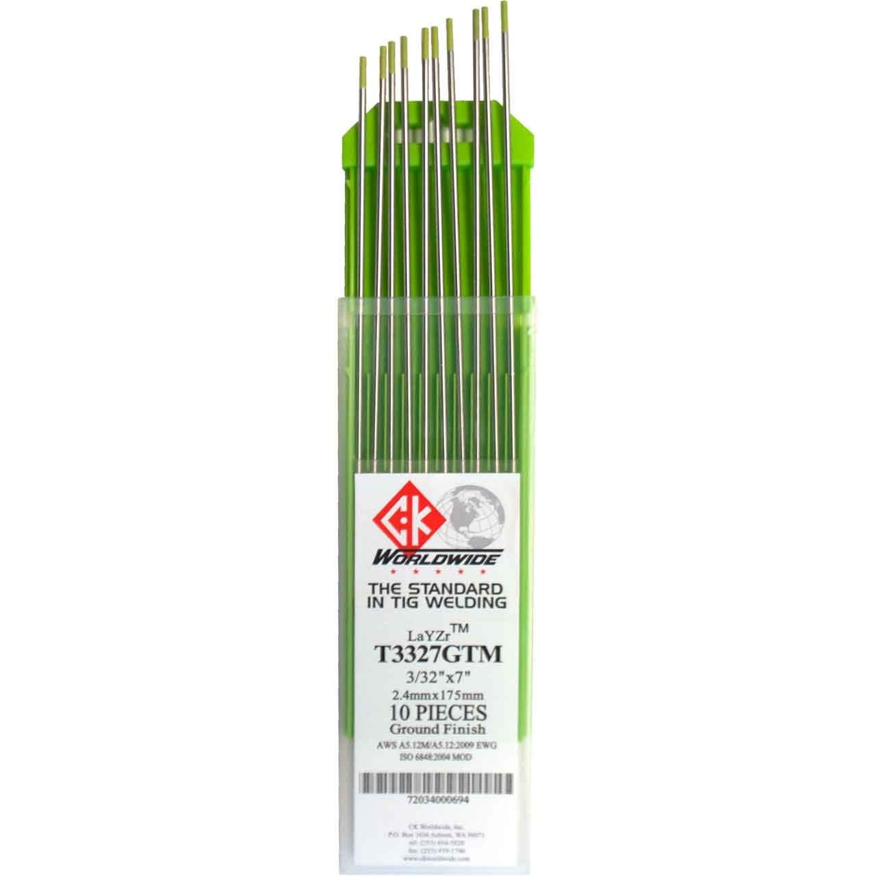Tungsten Electrode 3/32″ x 7″ 10 Pack for Welding and Cutting