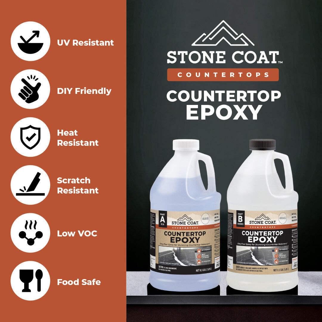 Stone Coat Countertops Epoxy Resin Kits (Heat-Resistant DIY Countertop Resin)