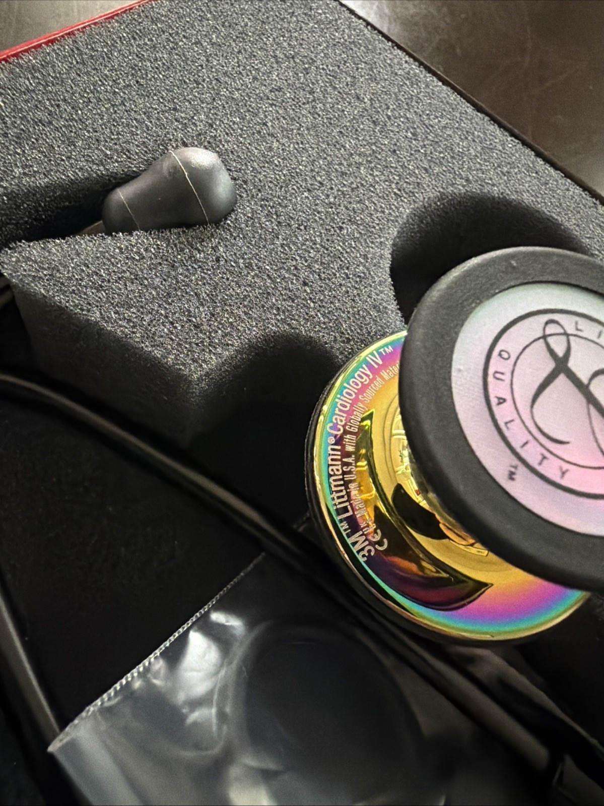 3M™ Littmann® Cardiology IV™ Stethoscope, High Polish RainbowBlack NEW 6240