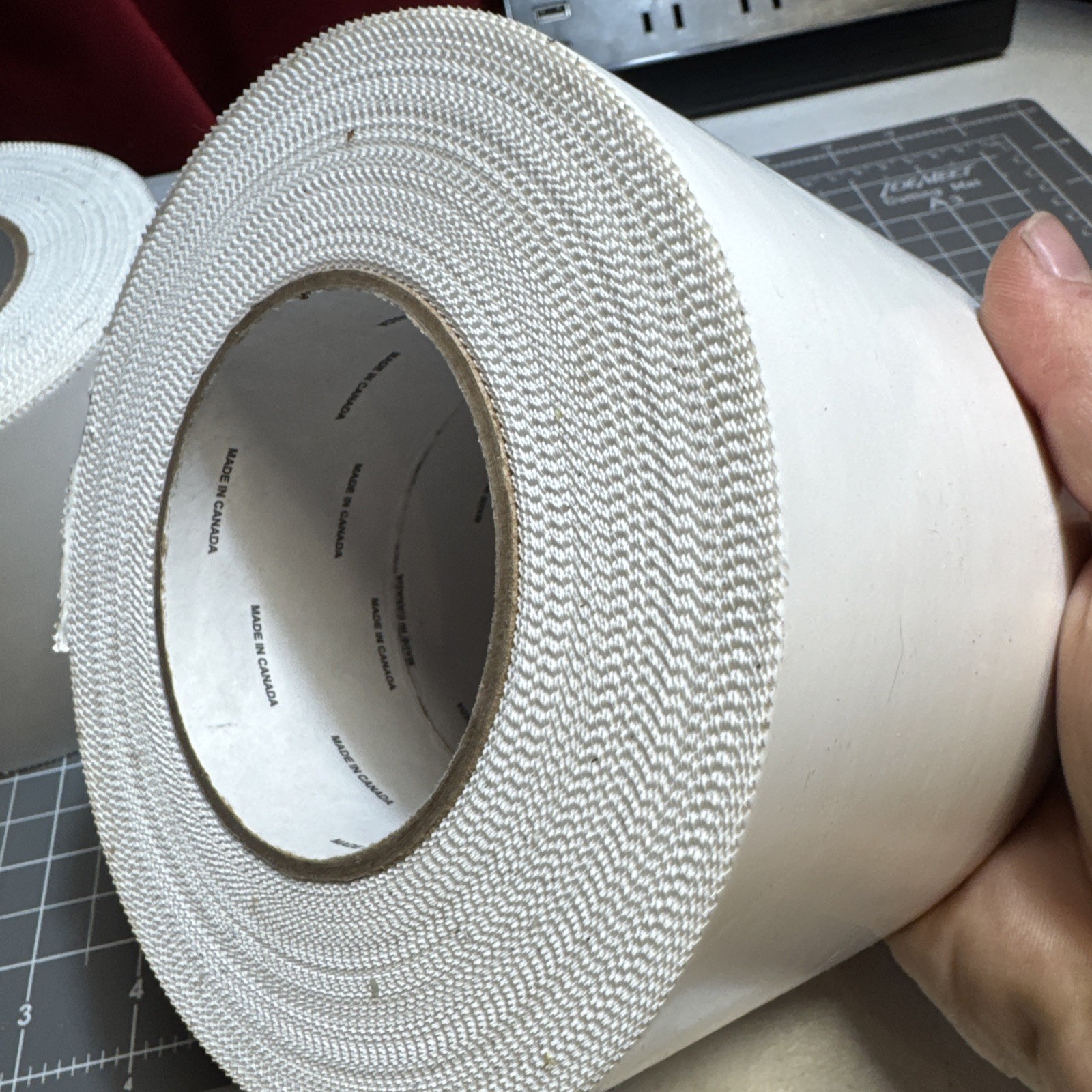 2 Rolls White UV Poly Tape 3-7/8 » x 180 Feet Smooth Gloss Finish Heavy Duty