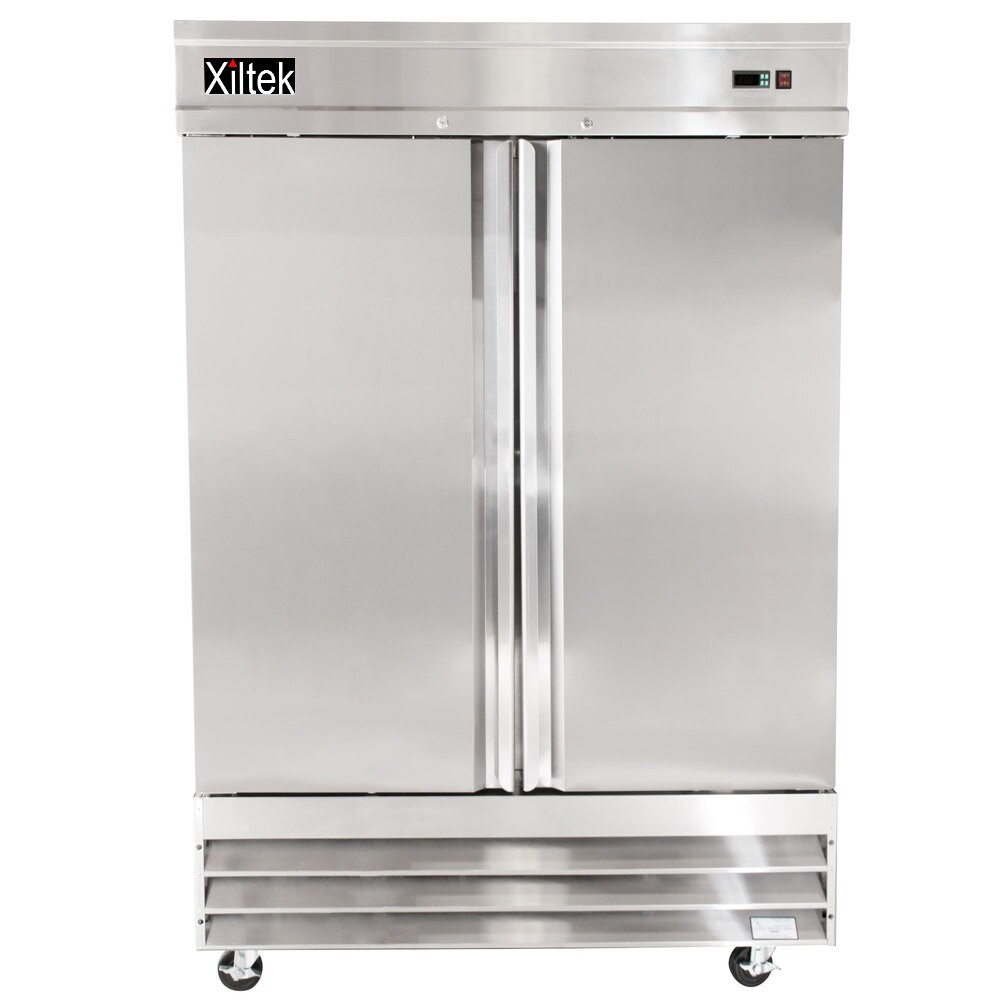 New Xiltek 54″ Commercial Freezer All Stainless Steel Reach In Two Section