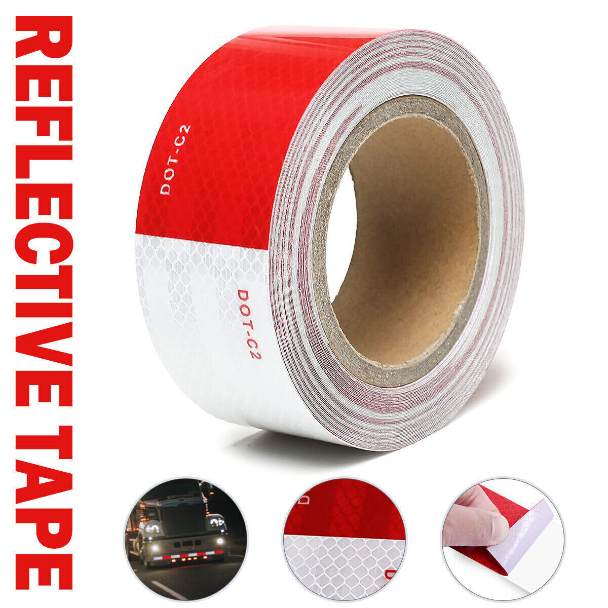 High Visible Auto Reflective Warning Tape Conspicuity Sign Safety Sticker Film