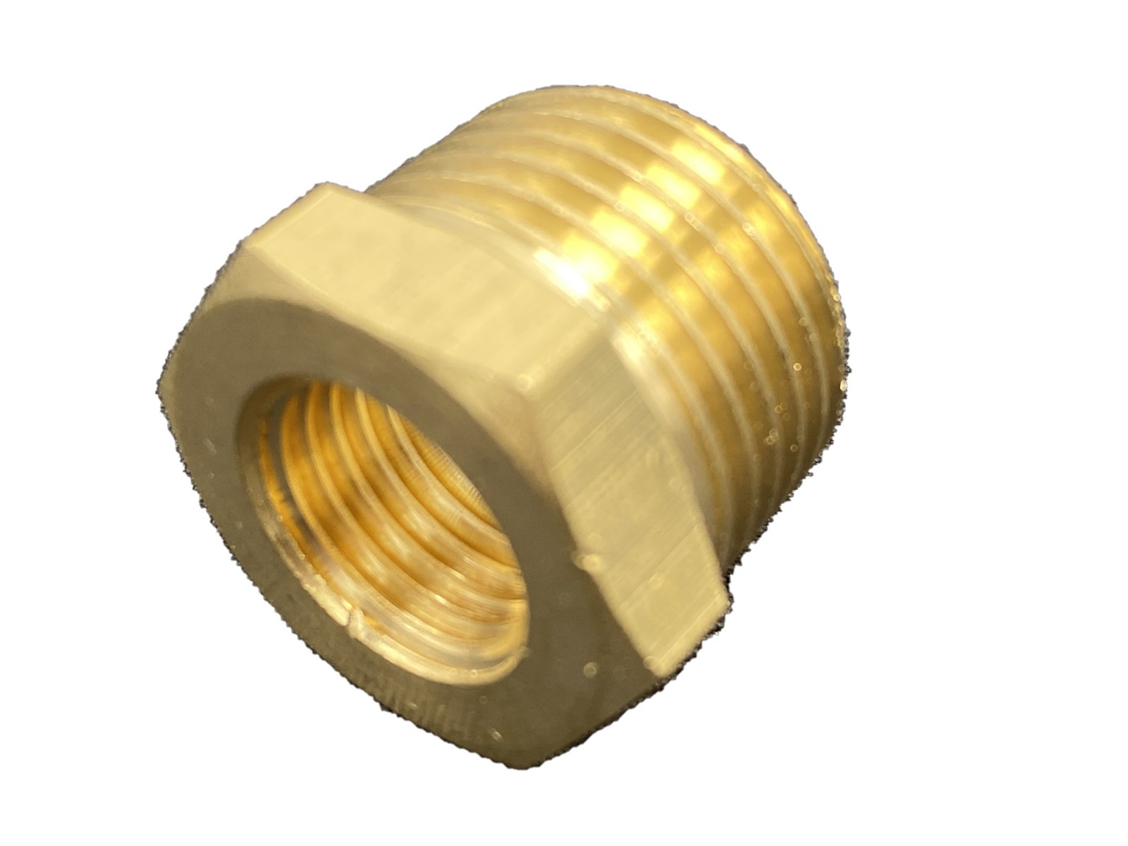 Hex Reducer Bushing 1/2″ Male x 1/4″ Female NPT Adapter Pipe Fitting Brass