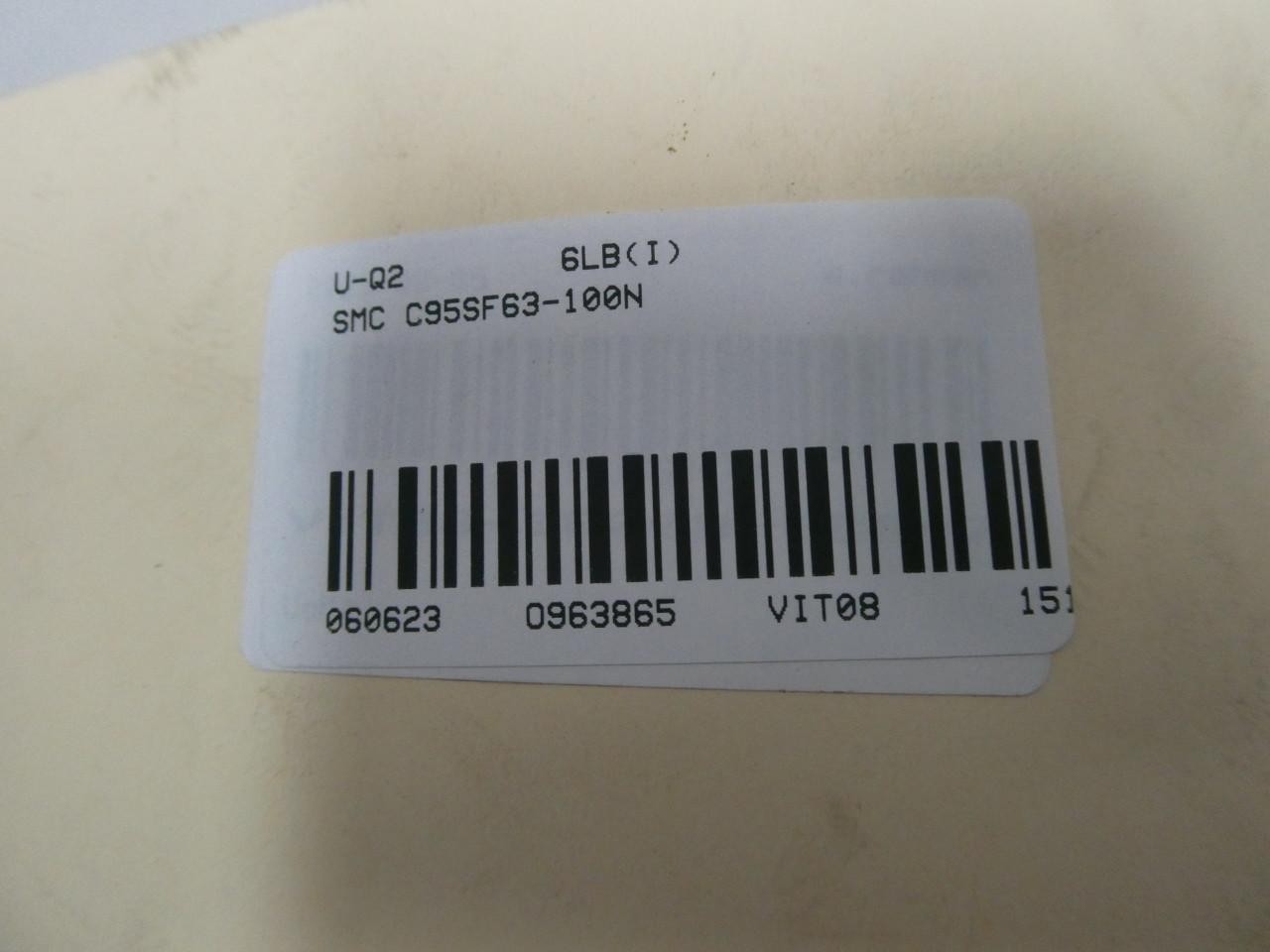 Smc C95SF63-100N Double Acting Pneumatic Cylinder 63mm X 100mm 145psi