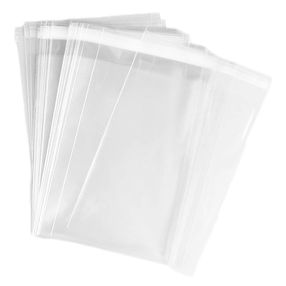 UNIQUEPACKING 100 Pcs 6 1/2 x 9 1/2 Clear Resealable Cello/Cellophane (6.5×9….