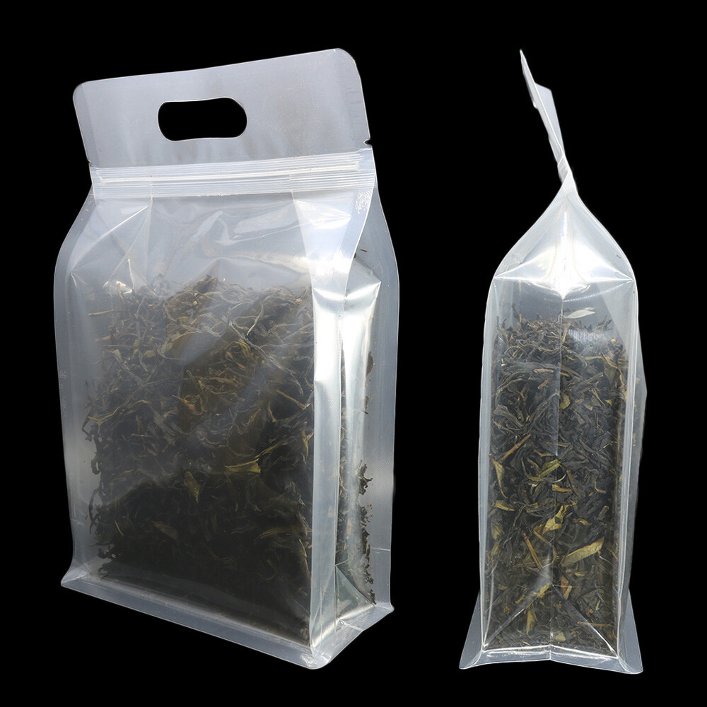 Multi-Size Mylar Clear/Clear/Clear Glossy Stand Up Zip Lock Bag w/ Hang Hole