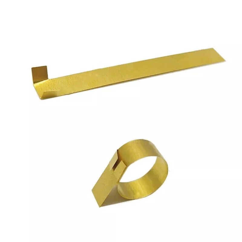20Pcs/Bag Dental Matrix T-Bands Curved/Straight Brass Tooth Restoration 0.05mm