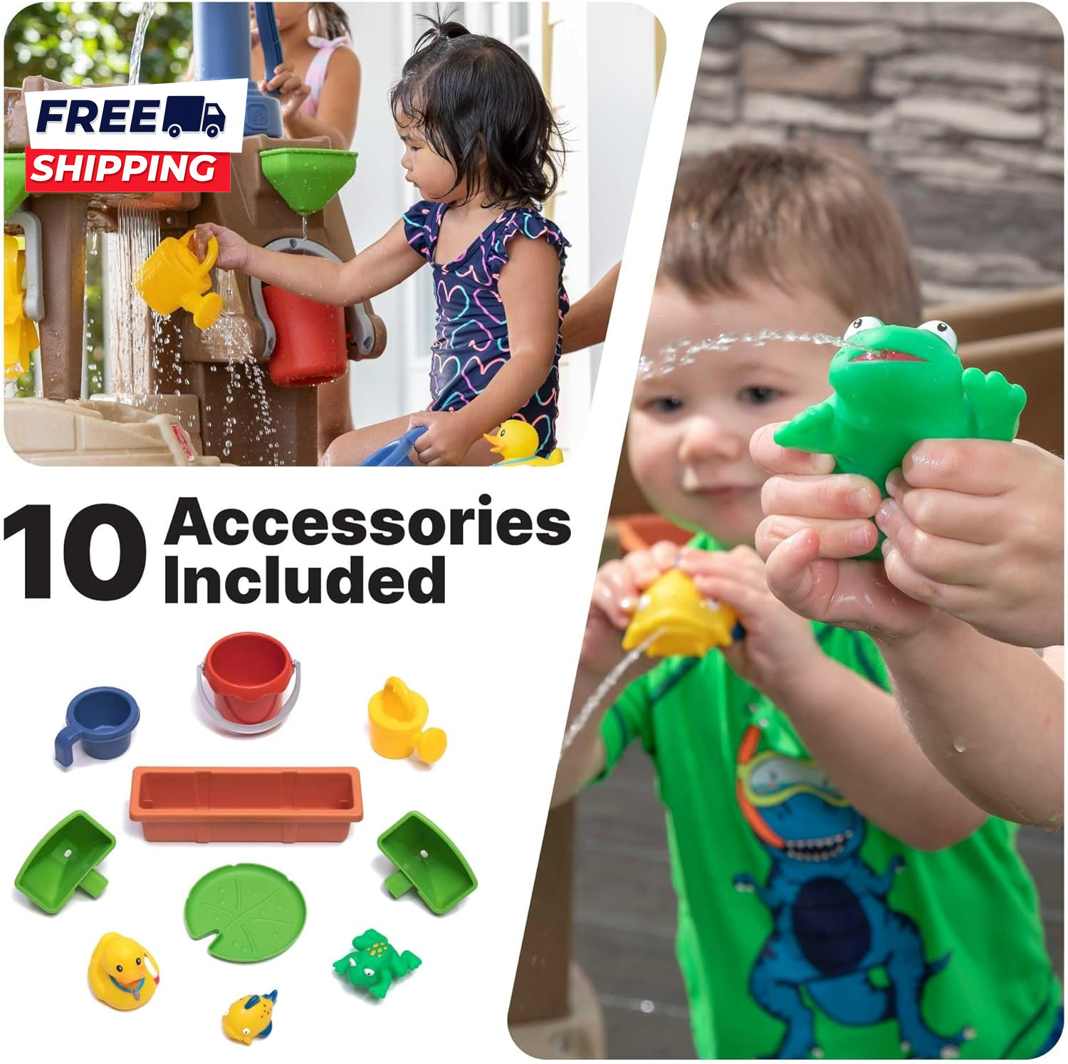 Step 2 Pump & Splash Discovery Pond Water Table Kids Water Sensory Activity Pool