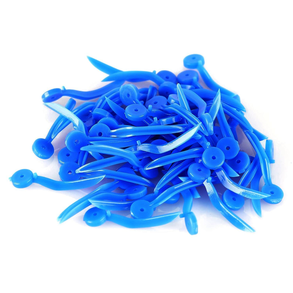 1000pcs Dental Plastic Wedges Wave Shape Diastema Wedge with End Circular Hole