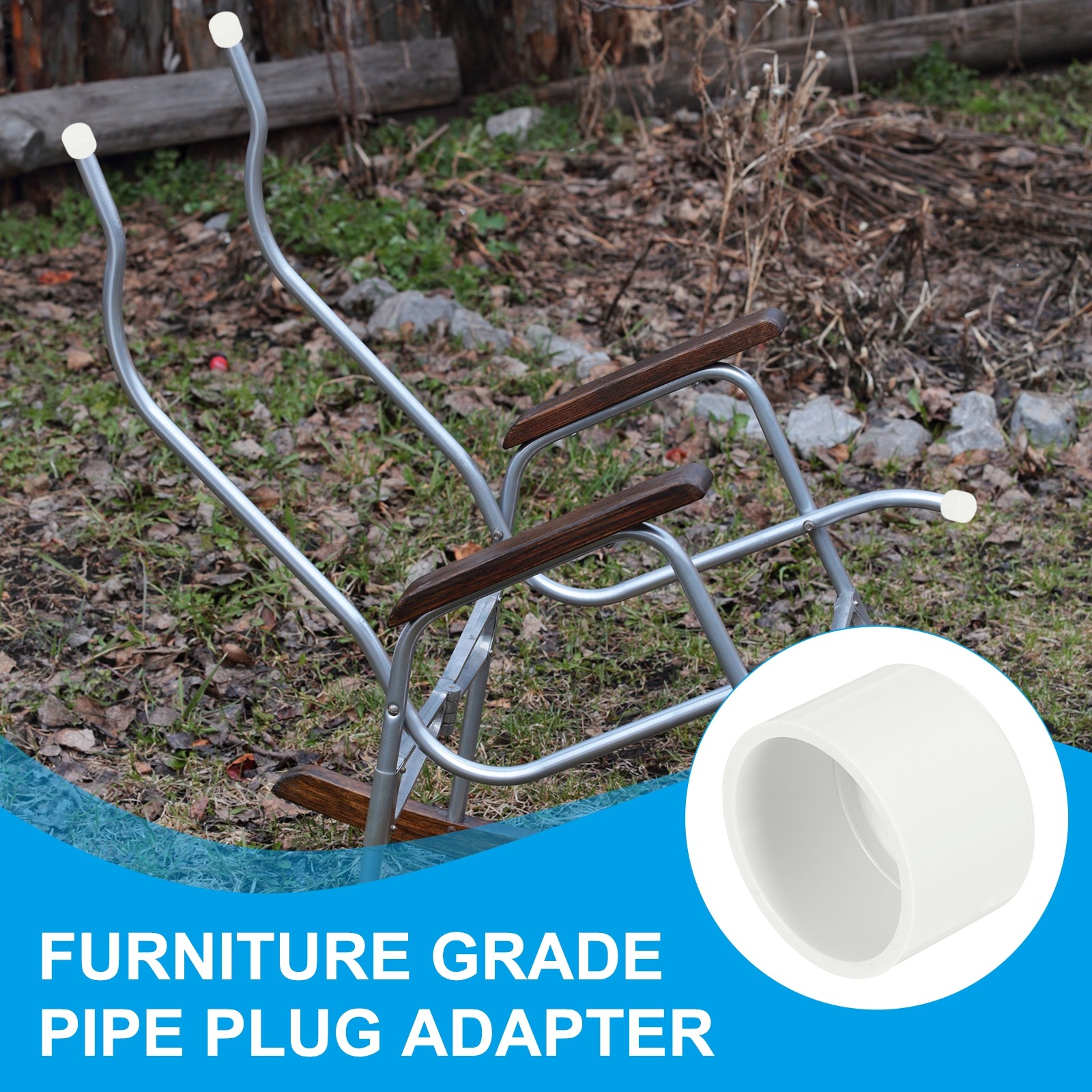 6 Pcs White 1-1/4″ Plastic Pipe Plug Adapter Pipe End Cap Fitting