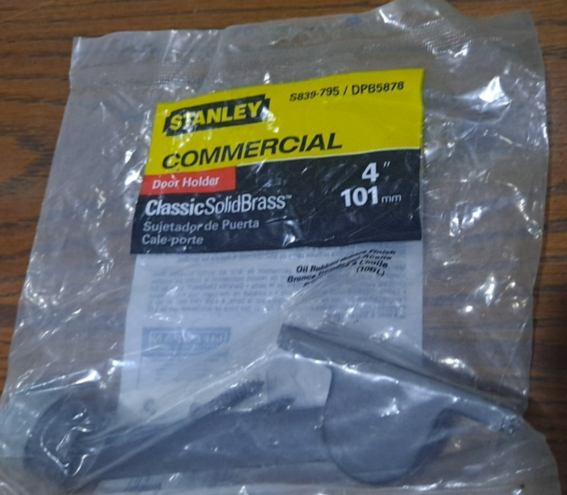 Stanley Commercial Door Holder 4″ Classic Solid Brass – color Black S839-795