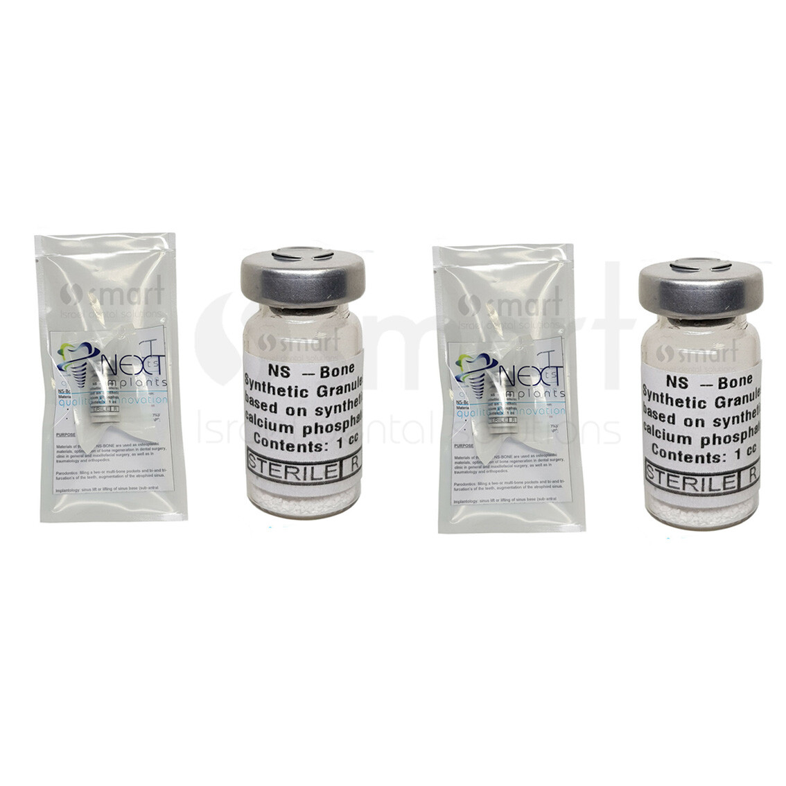 LOT X 2 Dental Sterile bone synthetic NS-BONE Next Israel 1CC surgical