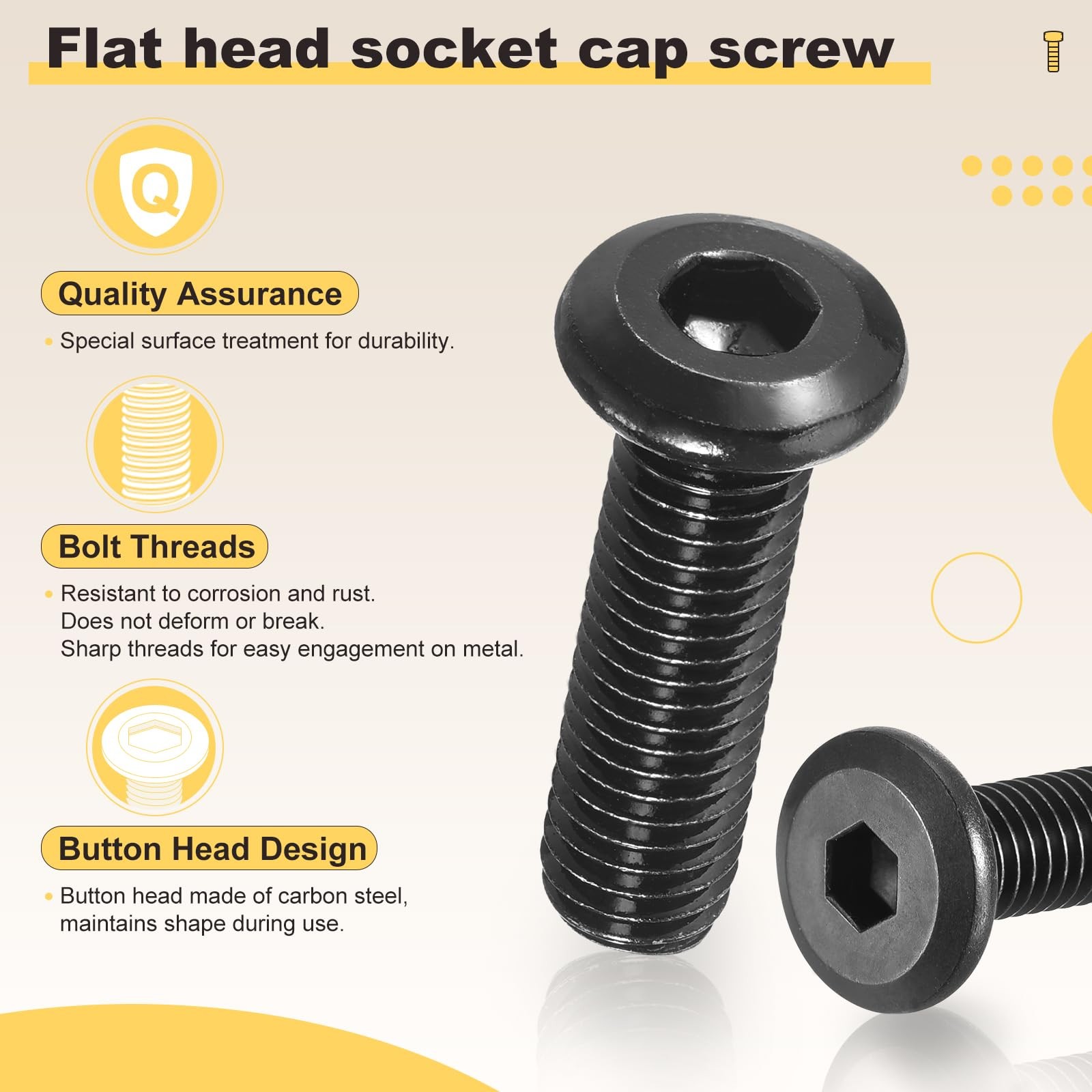Furniture Crib Screws Replacement Set M81.25x35mm 20 PCS Galvanization Bolts