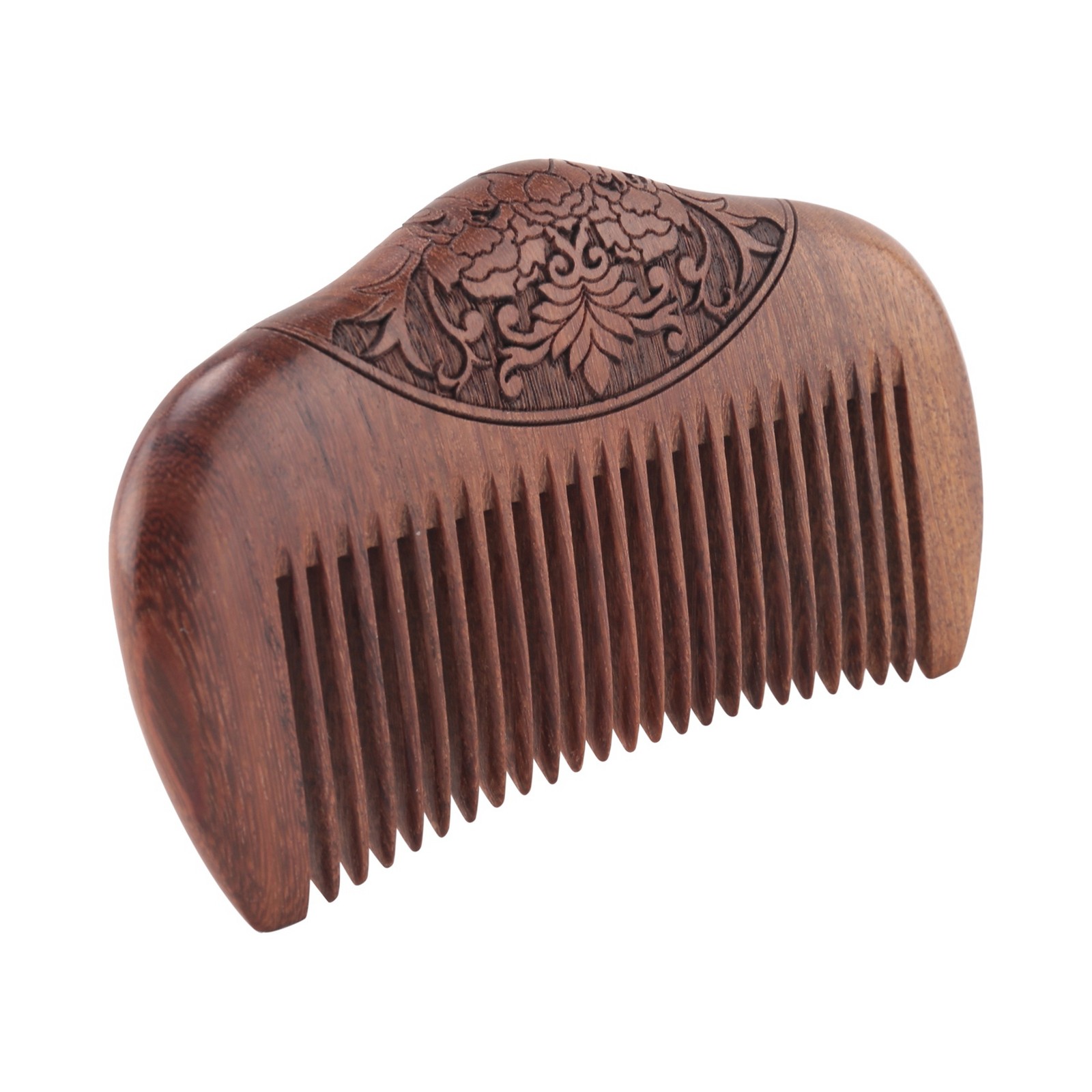 2x (comb sandalwood green natural super tight dent comb stati3825