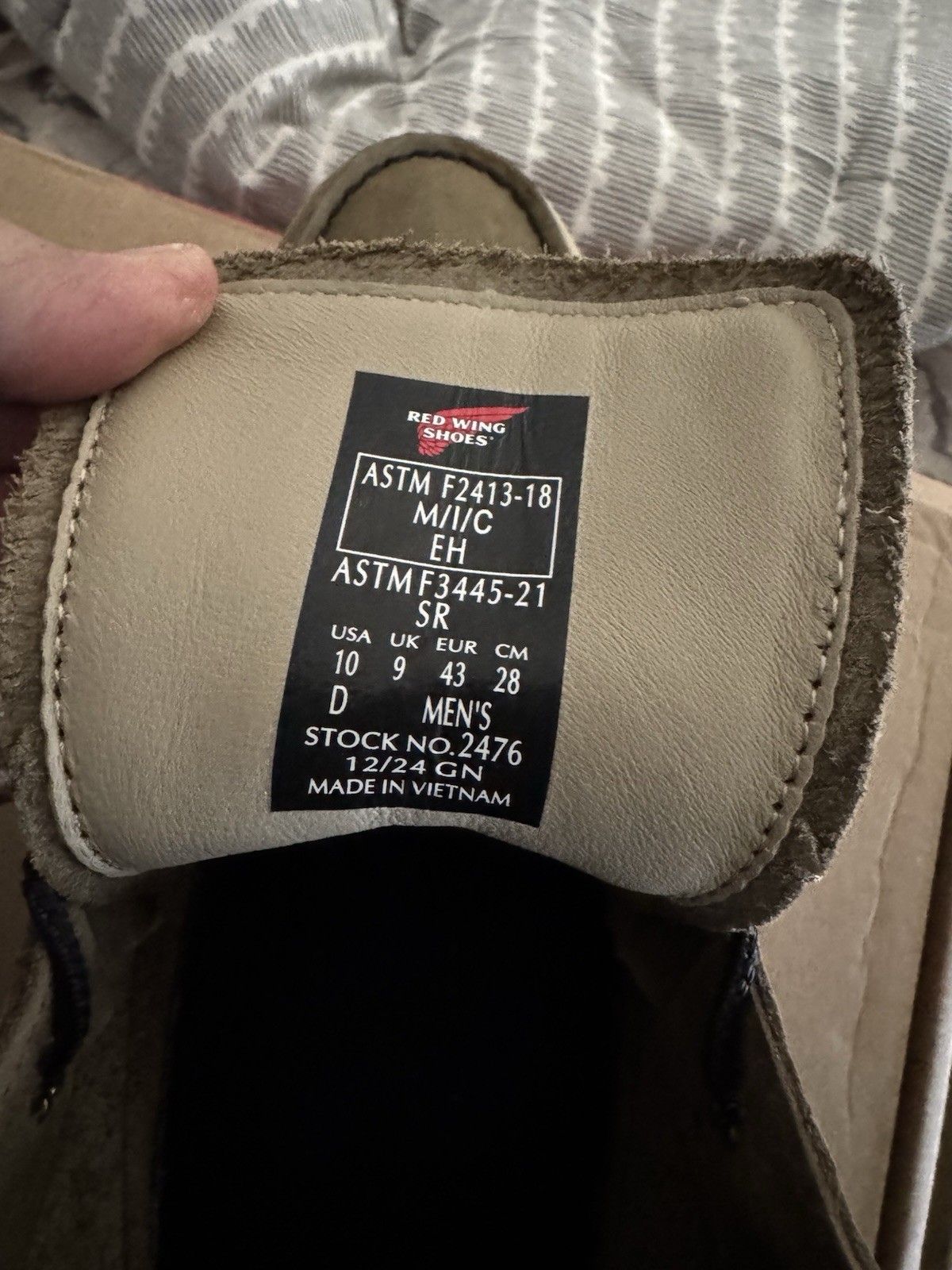 Red Wing Shoes 2476 Men’s 10D EH Safety Work Boots ASTM F2413-18 F2892-21
