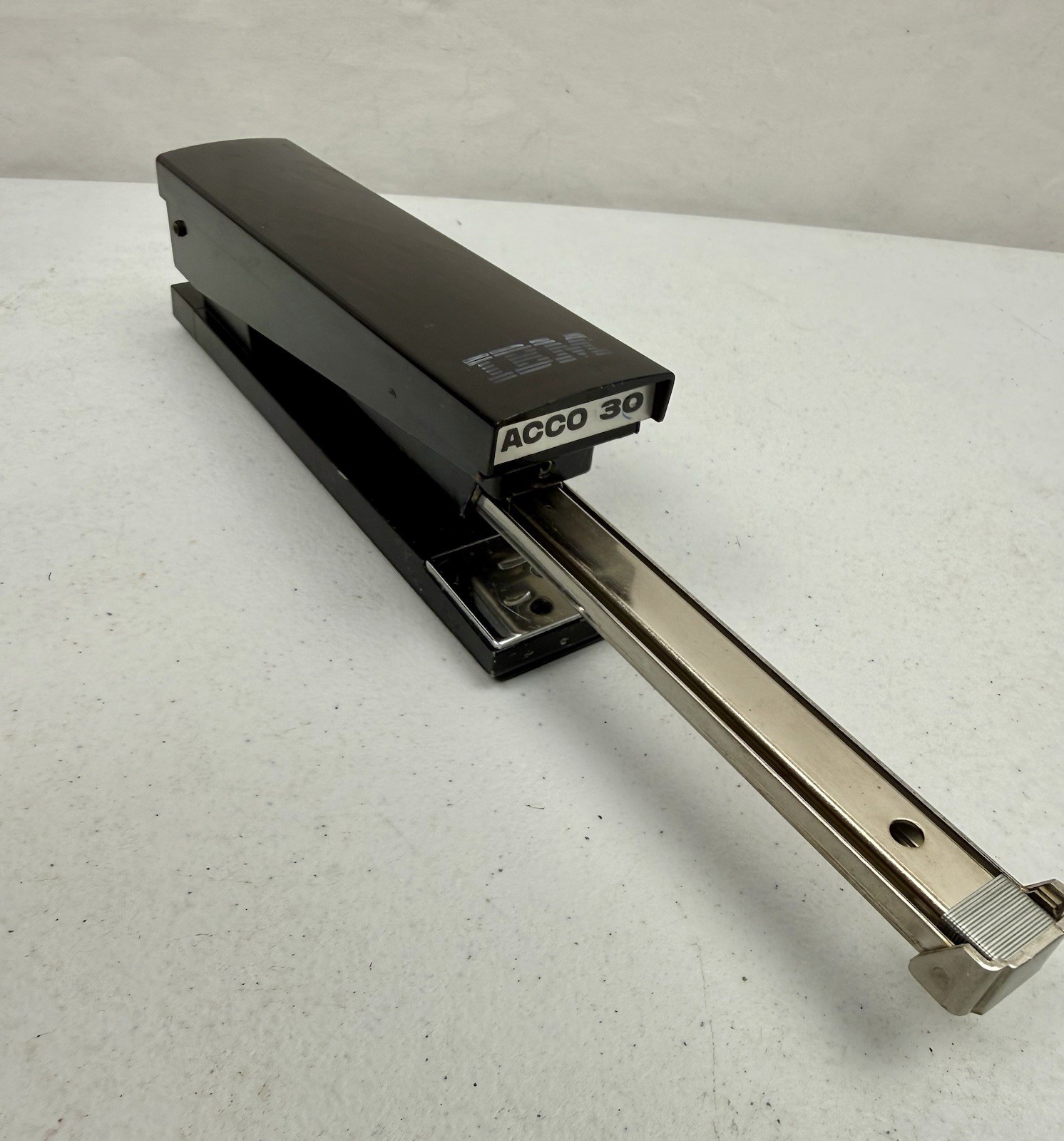 Vintage IBM Acco 30 Heavy Duty Desk Stapler Black Made in USA Chicago
