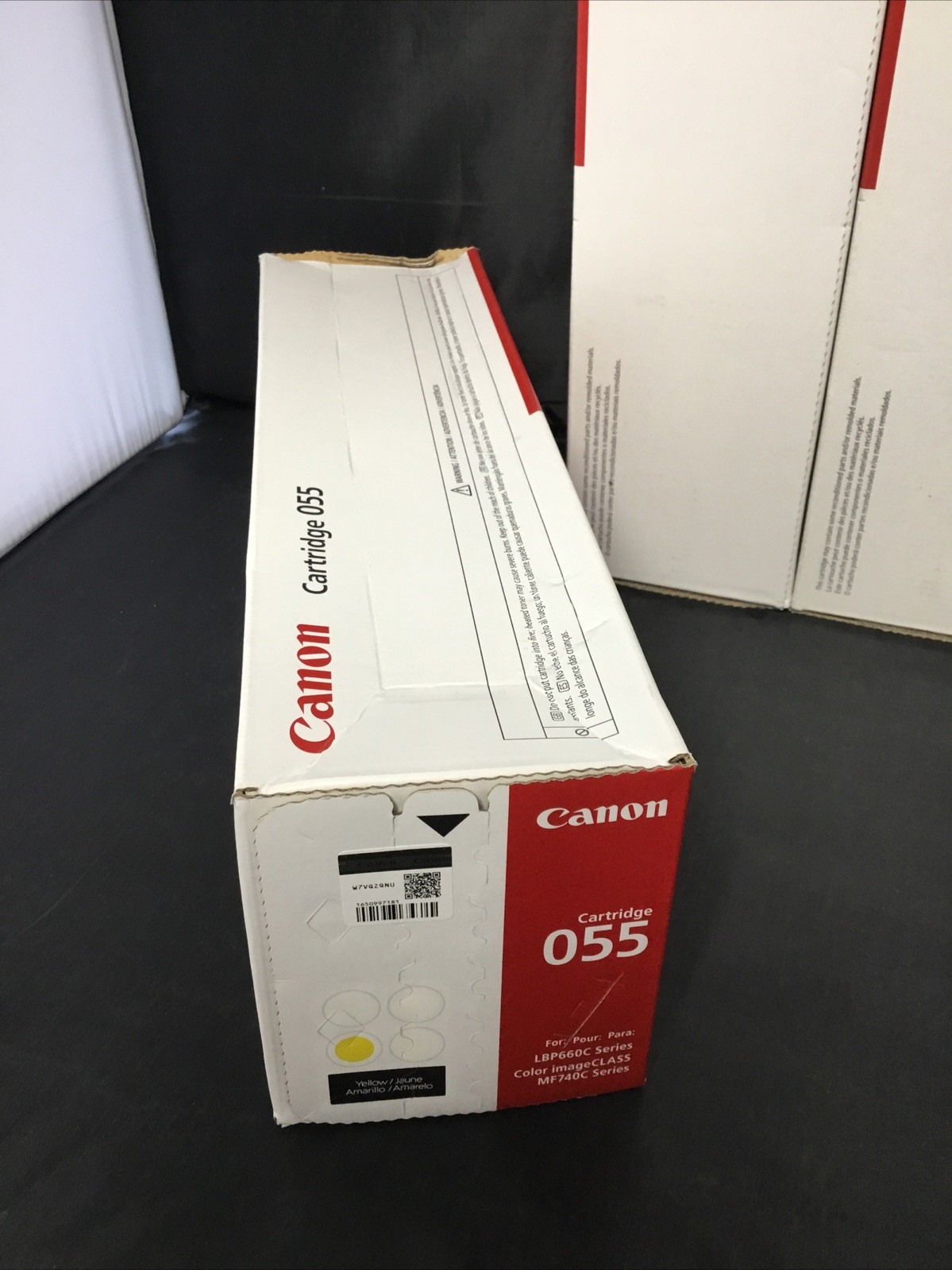 Canon 055 Toner Cartridges 3 PACK CYAN/MAGENTA/YELLOW (YELLOW BOX DENTED)