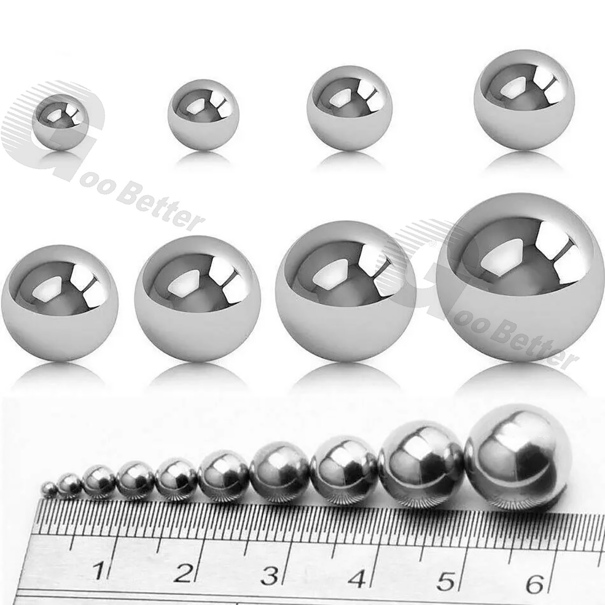 GCR15 Chrome Steel Bearing Balls Dia 1mm-100mm G10 High Precision Smooth Ball