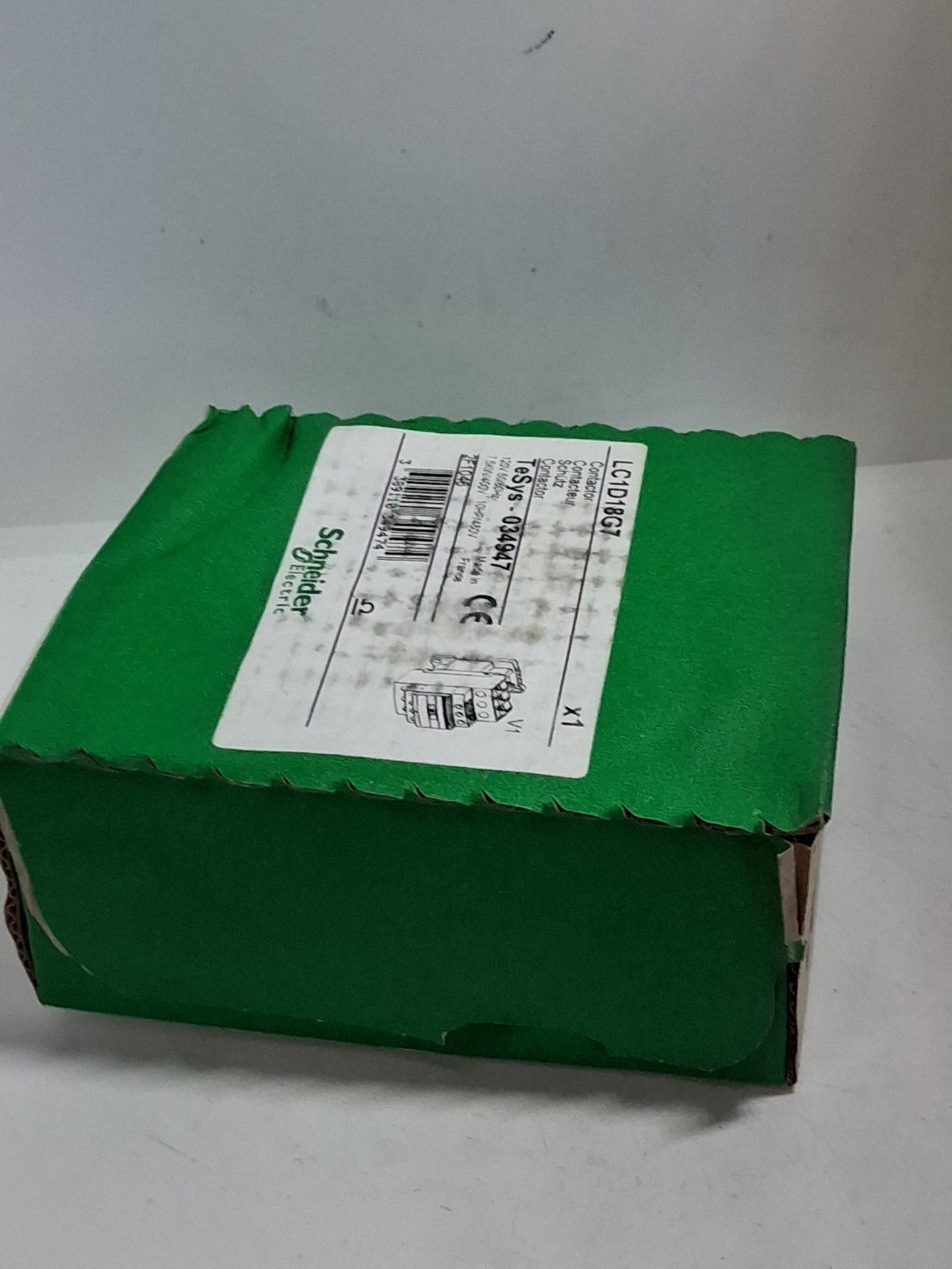 SCHNEIDER LC1D18G7 CONTACTOR 120V 50/60HZ NIB