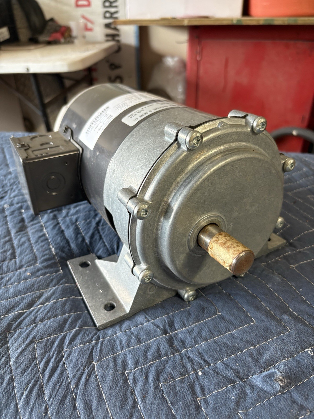 Klauber Machine & Gear Co. Motor K01457A100 1/4 HP 1725 RPM 115V
