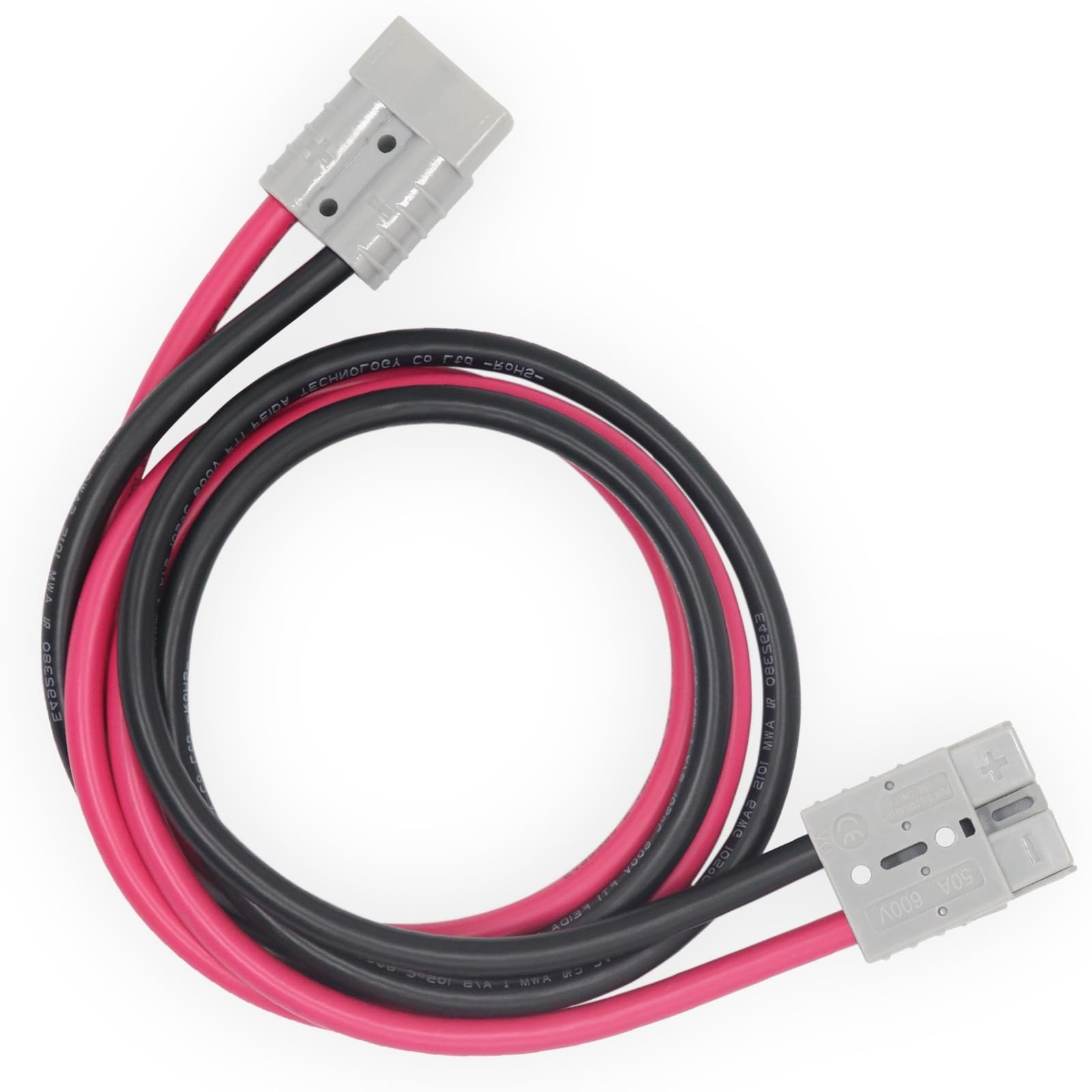 50 A 600 V Battery Quick Connector with Dual Anderson Connector Plug 6 AWG 120cm