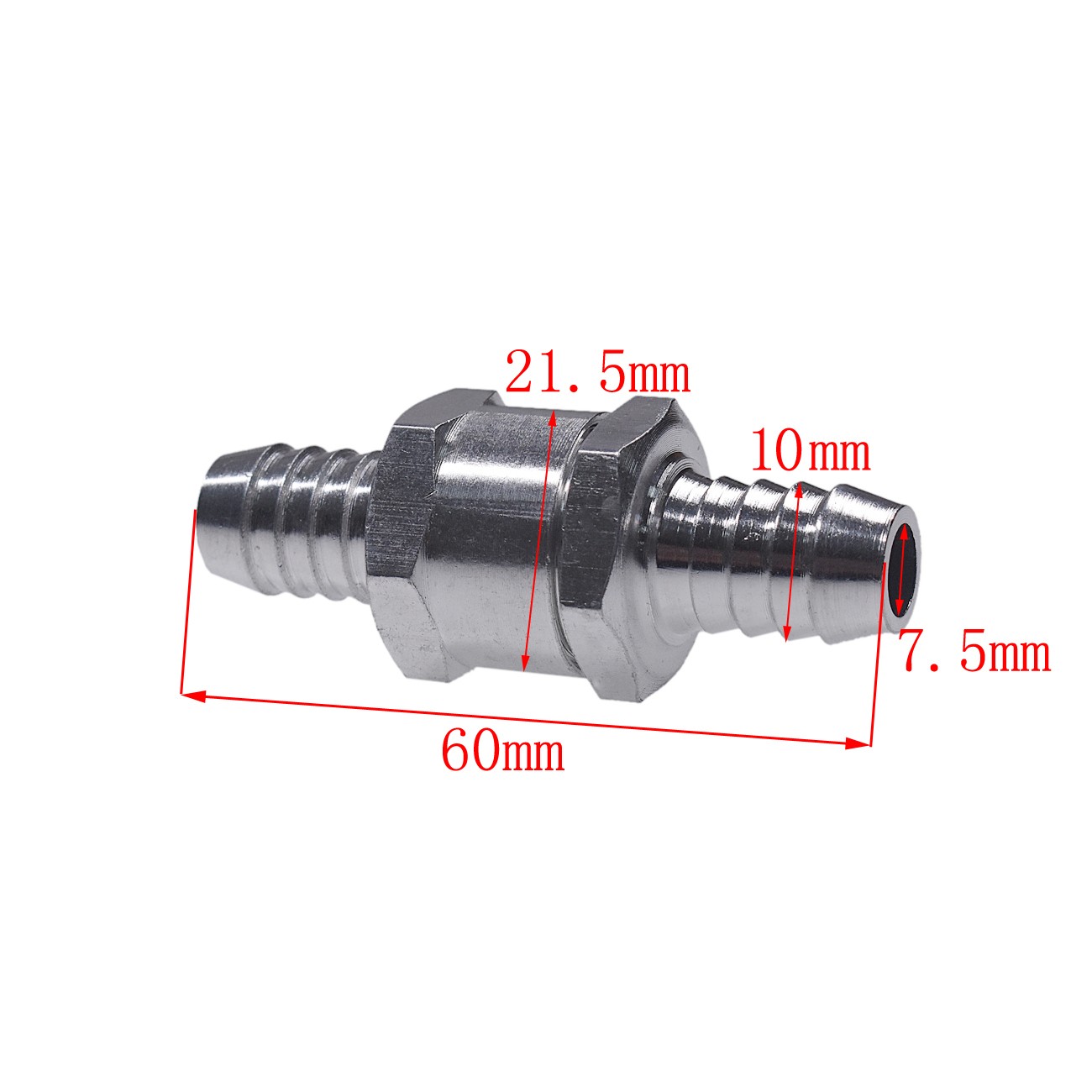 2 Pack 3/8″ 10mm Fuel Line Inline Check Valve Fuel Diesel Gas One Way Non Return