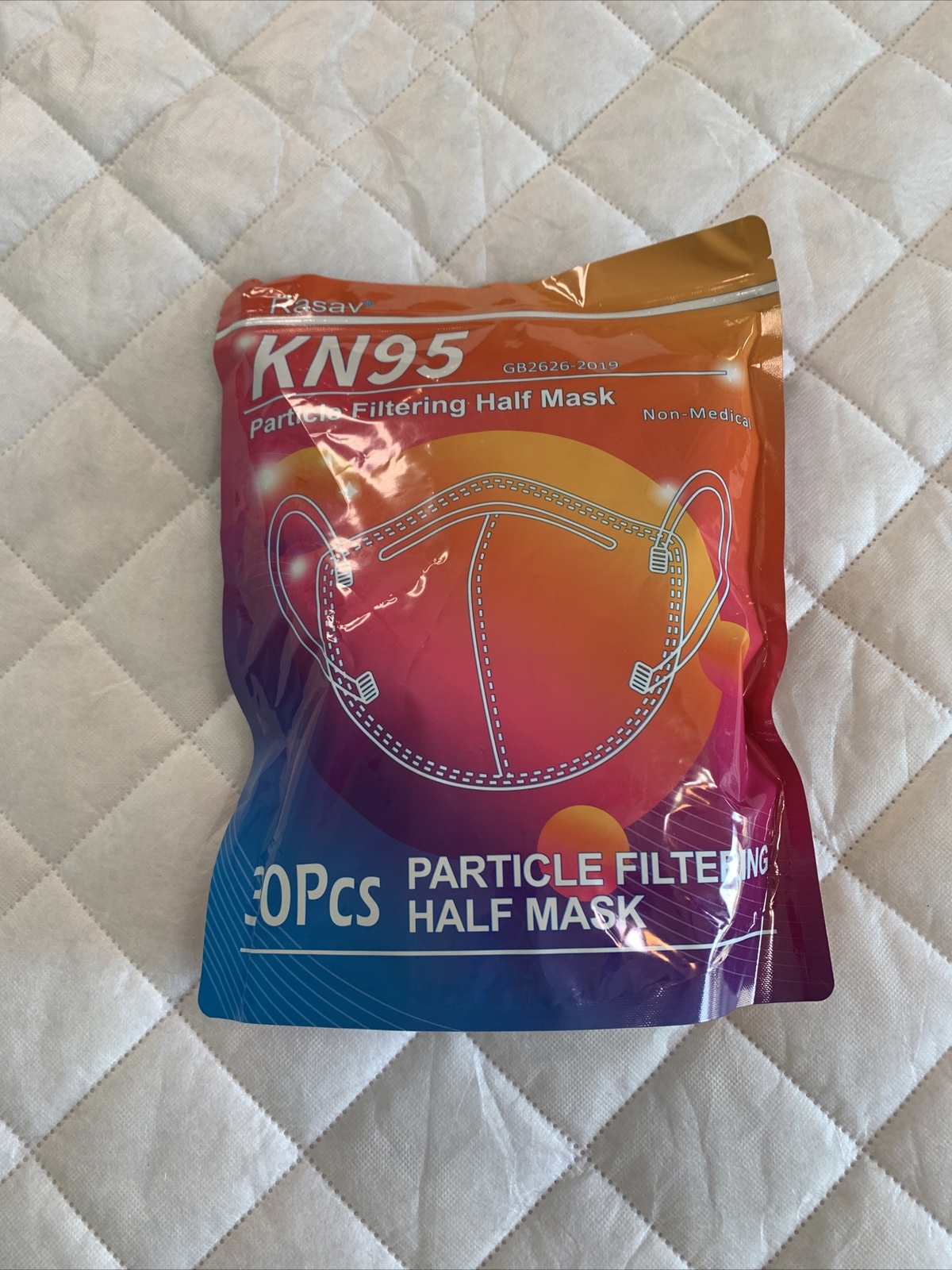 White KN95 GB2626-2019 Standard Protective Face Mask 30 Per Bag – Rasav 😷 New