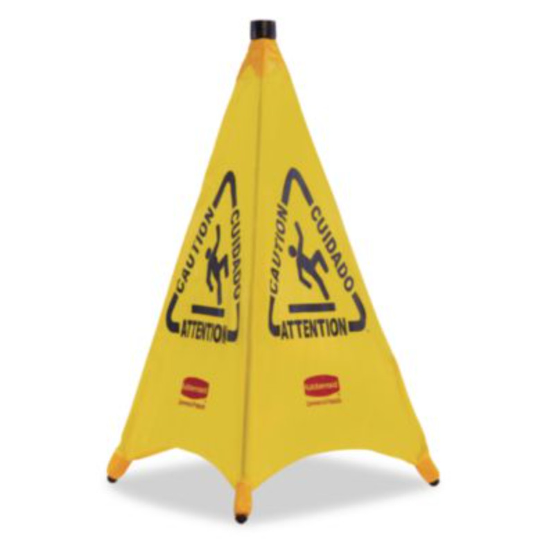 Rubbermaid Commercial 9S01 30″ Multilingual Pop-Up Wet Floor Caution Safety Cone