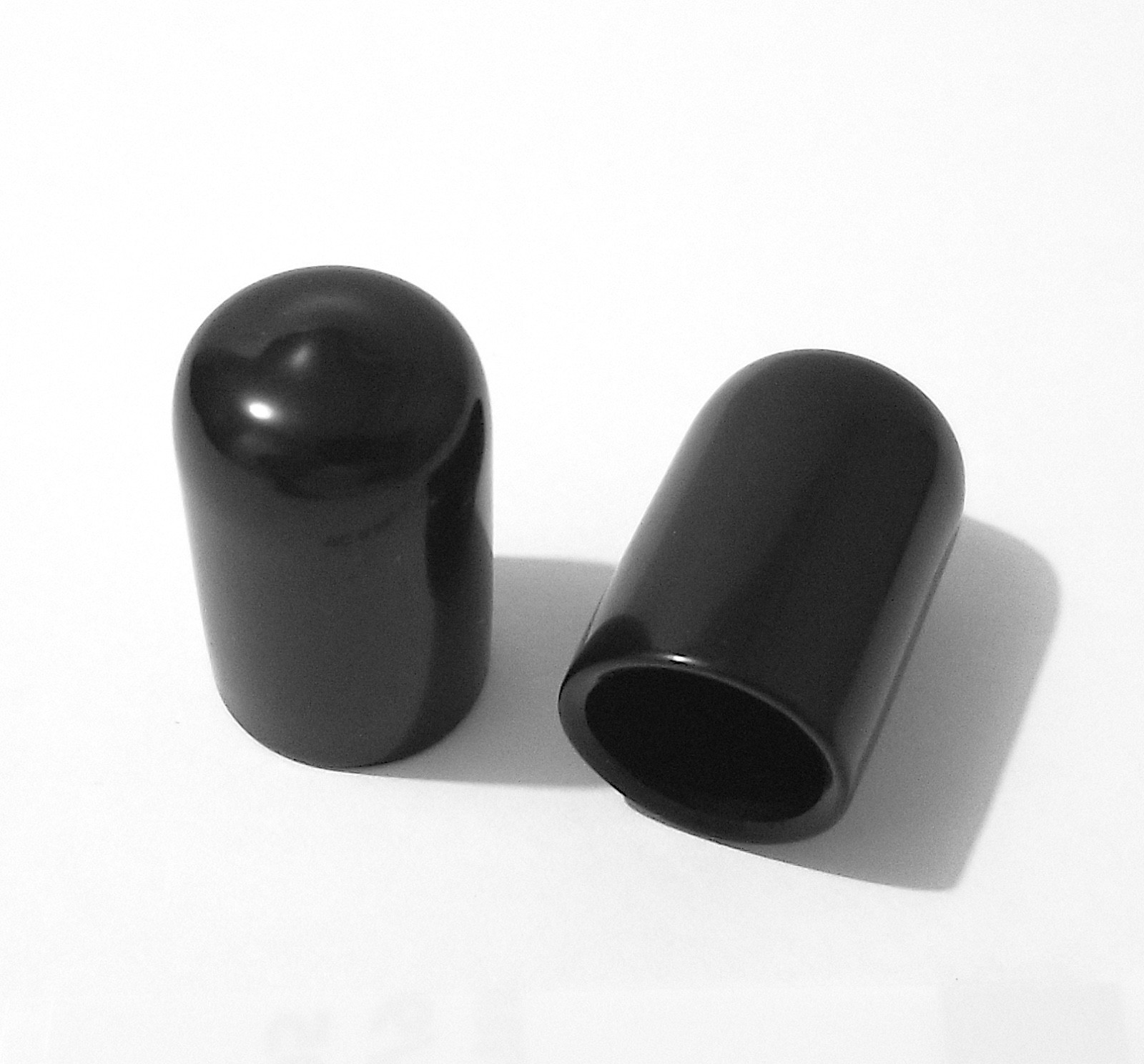 0.562″ 9/16″ Black Vinyl Rubber Flexible Round Tube Tubing Pipe End Cover Caps