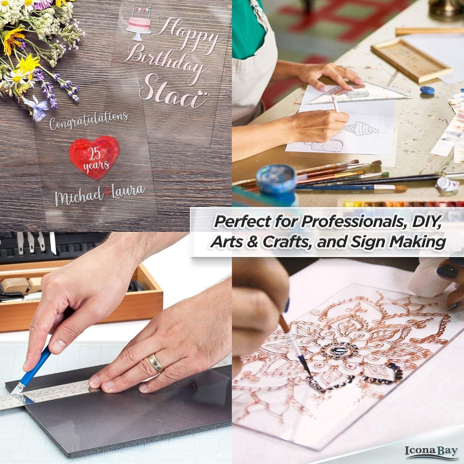 Durable Shatterproof PET Plexiglass 11×14 Sheets – Art & Frame Replacement