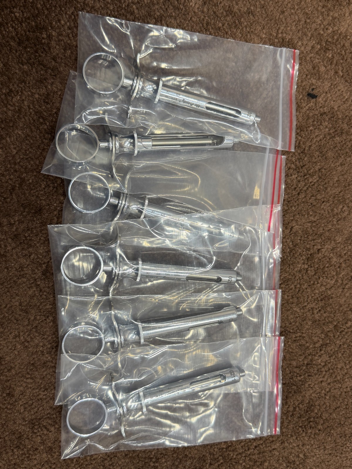 Lot of 6x Hu-Friedy CW Type Dental Anesthetic Aspirating Syringe 1.8ml SYRCW