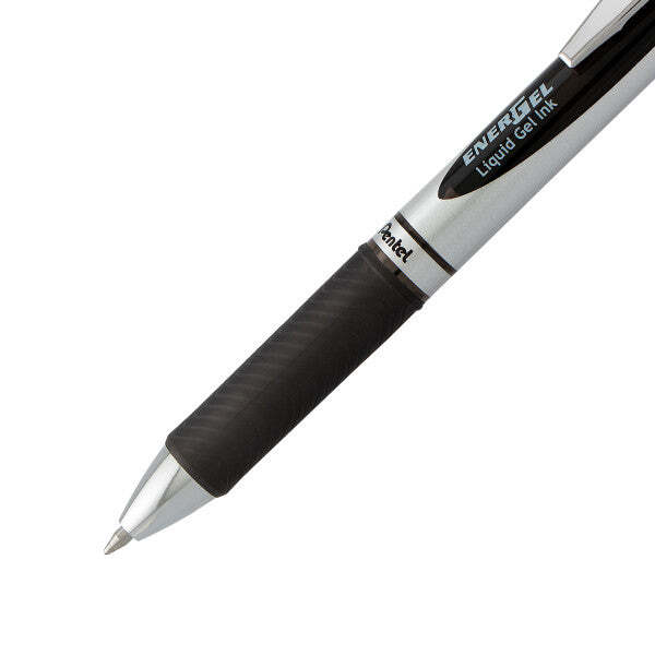 Pentel EnerGel RTX Retractable Liquid Gel Pen, Medium Line,0.7mm, Black, 12-Pk