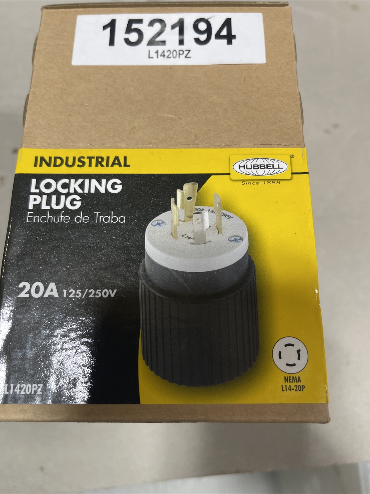 3 Pack NEMA INDUSTRIAL GRADE Locking Plug 20A 125/250V (NEMA L14-20P)