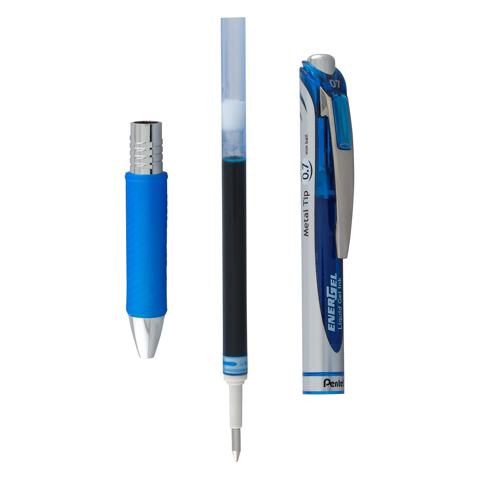 Pentel EnerGel Deluxe RTX Retractable Liquid Gel 2 Count (Pack of 1), Blue
