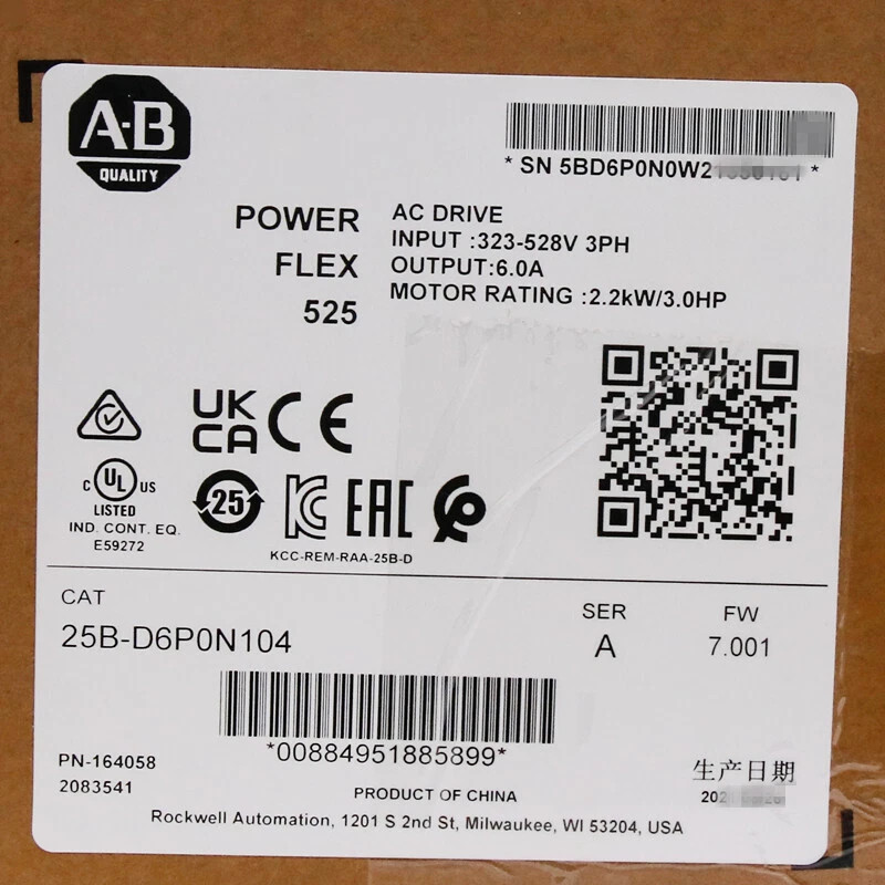 AB 25B-D6P0N104 Ser A Brand New Quality Guaranteed Free Ship