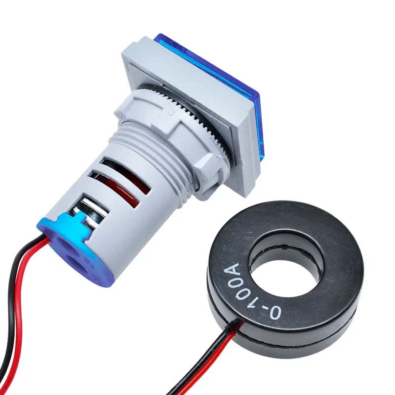 AC 60-500V 0-100A 22mm 3 in 1 Voltmeter Ammeter LED Digital Volt/AMP Meter NEW