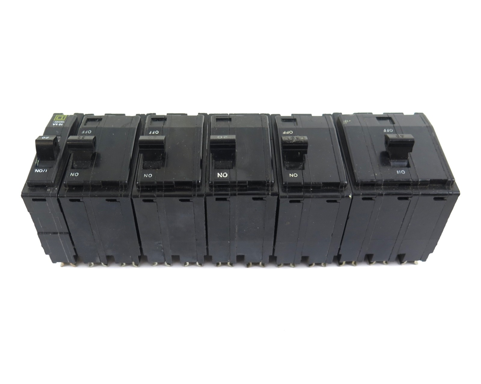 Square D QO Circuit Breaker Lot of 6 – QO110, QO220, QO260, QO340