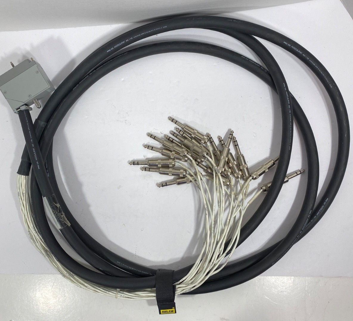 ADAT Cable ELCO/EDAC Connector 8 1/4″ TS In and 8 Out Audio Snake Cable 15ft