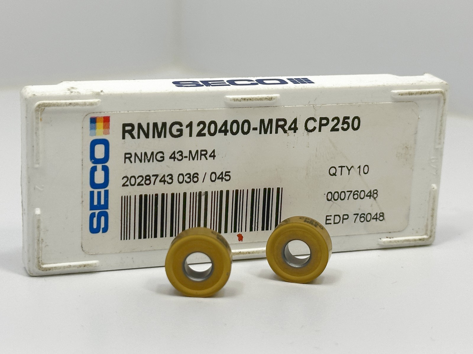 Seco RNMG 43-MR4 RNMG120400-MR4 | New Carbide Inserts | 76048 | Grade CP250 7pcs